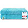 Komfortec Set 2 Teli Sauna 80x200 cm, Spugna 100% Cotone, Turchese