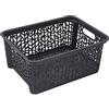 BranQ Home Essential - Cesto portaoggetti universale, multifunzionale, in plastica senza BPA, misura M, 5,4 l, 1 pezzo, colore: antracite