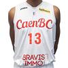CBC Caen Cbcmaildom 2017-2018 - Maglia da Basket da Uomo, Uomo, CBCMAILDOM, Bianco, FR : XXS (Taille Fabricant : 6/8 Ans)