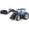 bruder 03121 - New Holland T7.315 con caricatore frontale, fattoria, trattore, giocattolo, veicolo