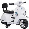 Tecnobike Shop Moto Elettrica per Bambini Piaggio Mini Vespa Small PX 6V - Mp3 - USB - Suoni - Luci Led (Bianco)