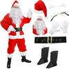 I LOVE FANCY DRESS LTD Costume Deluxe da Babbo Natale Velluto di Babbo Natale Completo Natalizio in Peluche ST Nick in 10 Pezzi per Uomo (Medio)
