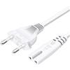 cablepelado, cavo di alimentazione iec-320-c7, 1,8 m, Bianco