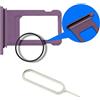 MMOBIEL Vassoio Carta SIM compatibile con iPhone 11 2019 - Porta Scheda SIM Incl il pin della SIM - Viola