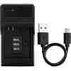 Norifon NB-4L USB Caricatore per Canon PowerShot SD750, SD780 IS, SD1000 | Compatibile con Canon PowerShot SD1100 IS, SD1400 IS, A2200, A3100 IS, IXY Digital 60, IXUS 220 HS Fotocamera
