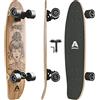Apollo Mini-Longboard | Midi Cruiser | Skateboard cruiser da 70cm (30x8) | Maneggevole Skate in Legno e in Stile Vintage con Cuscinetti a Sfera High Speed ABEC 13