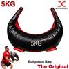 Max Strength - Borsa bulgara, in pelle sintetica, per sollevamento pesi, fitness, allenamento, judo, crossfit, grpling e sandbag per uomini e donne, Black / Red