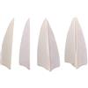 SHARROW 50pcs Tiro con L'Arco Piuma di Freccia Naturale Freccia Piuma di Tacchino Fletches Fletching (Bianco)
