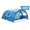 CampFeuer Tenda a tunnel tenda multipla per 4 persone | enorme vestibolo, 5000 mm di colonna d'acqua | con telo e parete anteriore regolabile | tenda da campeggio tenda familiare (blu/azzurro)