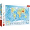 Trefl - Puzzle Mappa fisica del mondo - 1000 Elementi, mappa, mondo, continente, oceano, mare, educazione, puzzle fai da te, intrattenimento creativo, regalo, divertimento, puzzle classici