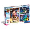 Clementoni- Toy Story Disney, Italia Supercolor Puzzle 4-3x48 Pezzi, Multicolore, 25242