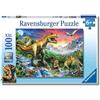 Ravensburger - Puzzles XXL L'era Dei Dinosauri | Puzzle 6 Anni In Su | Puzzle 100 Pezzi Per Bambini Da 6 Anni In Su | Puzzle Bambini 36 X 49 Cm | Puzzles stitch bambina