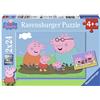 Ravensburger 090822 Peppa Pig Puzzle, 2 x 24