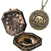 papapanda Pirata Jack Bussola Moneta Azteca Collana Set