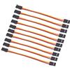 OliRC 10 Pezzi Maschio a Maschio 10 cm servo Estensione condurre Filo 26awg 30cores Cavo per KK MWC Eagle Controllo Scheda(C58-10)