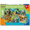 Ravensburger - Puzzles Scooby Doo Confezioni Da 3 | Puzzle Bambini 5 Anni O Più | Regalo Bimba 5 Anni 3 X 49 Pezzi | Puzzle Bambini 21 X 21 Cm | Puzzles Perfetti Ravensburger