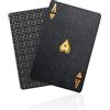 BIERDORF Carte da Magia Nero - Diamante Plastica Impermeabile novità (Mazzo Carte da Gioco, Carte Poker, Playing Cards)