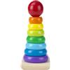 Melissa & Doug Impilatore Anelli - Gioco Torre Bambini con Anelli Impilabili Arcobaleno in Legno, Piramide, Incastri Educativi, Giochini Regalo, +18 Mesi