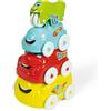 Clementoni Baby Clementoni - Veicoli Attività, Macchinine per Bambini 10+ Mesi, Gioco Prima Infanzia Made in Italy, Play For Future, 4 Mezzi Impilabili per Sviluppare Coordinazione, Manualità e Creatività, 17111