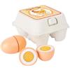 Small Foot Wooden Eggs with Velcro Connection And Faithful Egg Cardboard, Ideal Accessory for The Grocery Store, 10591 Uova in Legno Come Accessorio per Negozietto, Colore Marrone, Small