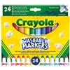 CRAYOLA, Pennarelli Lavabili a Punta Conica Grossa, Confezione da 24 Pezzi in Colori Assortiti, Età Consigliata: da 3 Anni