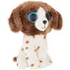 TY - Peluche - Beanie Boos - Cane - Muddles - Bianco e marrone - Cagnolino con occhioni azzurri glitter - Il peluche con gli occhi grandi scintillanti - 15 Cm - 36249