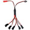YUNIQUE GREEN-CLEAN-POWER - Cavo Caricatore Multiuscita per Droni | Compatibile con DFD F182, F183, JJRC H8C, H8D | Connettori JST + SM, Nero E Rosso, Plastica