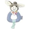 Sterntaler- Anello di Peluche Sonaglio Emmi L'Asinello, età: 0-36 Mesi, 20 x 10 cm, Celeste/Grigio, 3302000