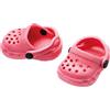 Heless 2010 - Scarpe per bambole, zoccoli iconici in rosa, misura 28 - 33 cm