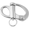 Tbest Moschettone a sgancio rapido, sgancio rapido in Acciaio tainless a Barra Fissa Moschettone a Scatto Fisso Grillo per Ancoraggio Attrezzatura per Barche Marine Rigging