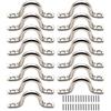 Wenxiaw Cinturino per Occhiello in Acciaio Inossidabile Gancio a Soffitto in Acciaio Inossidabile Kayak Deck Loops Occhielli in Acciaio Inossidabile 316 con 30 Viti per Attrezzatura da Canoa Kayak, 15 PCS
