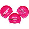 Swimxwin Greta| Cuffia in Silicone con Nome | Cuffia da Nuoto| Grande Comfort e aderenza | Design e Stile Italiano | Colore Rosa