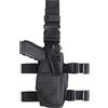 Goldmiky Fondina Gamba Pistola, Tattica per Coscia, Airsoft, Combattimento, Regolabile Appeso per Glock 17 19 22 23 31 32 (Mano Destra Nera)