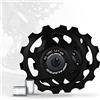 IMPALAPRO Bike - Set 2 Puleggia Deragliatore Posteriore 13T - Pulegge Alluminio CNC Cuscinetti Ceramici - Puleggia Cambio - Pulegge Deragliatore Posteriore - Rotelle del Cambio (Nero)