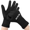 ZCCO Guanti da immersione in neoprene 3mm / 5mm, guanti da muta termica a doppio strato con polso elastico e particelle antiscivolo (3mm, S)