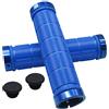 NATUCE 2pcs Bici Manopole Manubrio Universale 22mm, Impugnatura Bici, Maniglia Gomma Antiscivolo, Doppio Serratura in Alluminio con Tappi estremità a Barra per BMX MTB Strada Pieghevole Bici