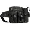 Huntvp Marsupio con Porta Borraccia Marsupio Uomo Sportivo Militare per Trekking Ciclismo Escursionismo Campeggio Viaggio