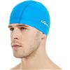 Firesara Lycra Cuffia da Nuoto, Firesara Cappello da Nuoto in Lycra Antistrappo Cappuccio Confortevole No-Slip per uomo Donne Lungo Capelli corti Adulto Ragazzi Ragazze-Arancia