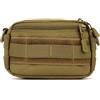 Huntvp® Mini Marsupio Molle Sportivo Multifunzionale Borsetta a Tracolla Militare Borsa per Campeggio Ciclismo Viaggio Trekking Porta Smartphone Chiave Denaro, marrone
