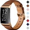 CeMiKa Cinturino Compatibile Con Fitbit Charge 4/Charge 3, Sostitutivo in Vera Pelle per Tracker, Donna Uomo