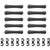 OTOTEC 10 protezioni per alloggiamento del telaio del cavo della bicicletta, guaine protettive e 10 clip per cavi, ganci girevoli a S, colore nero