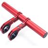 UPANBIKE, staffa supplementare per manubrio di bicicletta, in lega di alluminio, per agganciare tachimetri, luci e fanali, Black 20cm Double clamp, 7.87''(two clamps)
