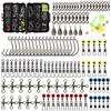 Croch Scatola Pesca Snaps Girevoli Kit Include Cuscinetto a Sfera Girevole Snap Barrel 3 Vie Triple Girevole Connettore Clip Pesca Perline Pesca Accessori Set