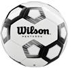 Wilson Pentagon, WTE8527XB04 Pallone da Calcio, Taglia 4, Struttura a 30 Pannelli, Imbottitura in PVC, Bianco/Nero