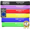 POPYS Set Elastici Fitness con Livelli di Resistenza + Custodia e Guida agli Esercizi | Elastico Fitness realizzato in materiale TPE (6 ELASTICI MULTICOLORE)