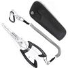 J&D Pinze da Pesca, Forbici da Pesca, Multi-Funzione Acciaio Inox Rimuovere Gancio Strumento con Cordino Avvolgendo di Sicurezza e Nailon Guaina, Leggero Durevole Line Cutter Attrezzatura
