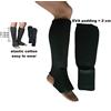 mmasport paratibie piede muay thai boxe sparring paratibbie in cotone elasticizzato (Medium)