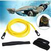 Cozywind Cintura da nuoto fissa cintura di resistenza al nuoto cintura di allenamento per il nuoto statico 6 * 10 * 4 metri (giallo)