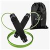 FAST36 Corda per Saltare, Professionale, Regolabile, Manici Memory Foam, Cuscinetti a Sfera, Corda da Saltare Veloce per Sport Fitness Crossfit Boxe Perdita di Peso, Bambini Uomo Donna (Verde)