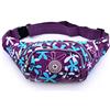 Medifier Cygoshop, marsupio sportivo da donna, per escursionismo, sport e attività all'aperto, Purple with blue leaves
